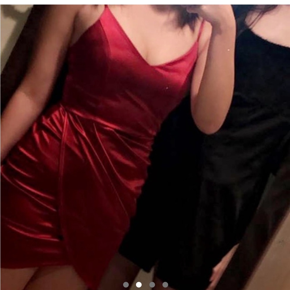 RED SATIN DRESS